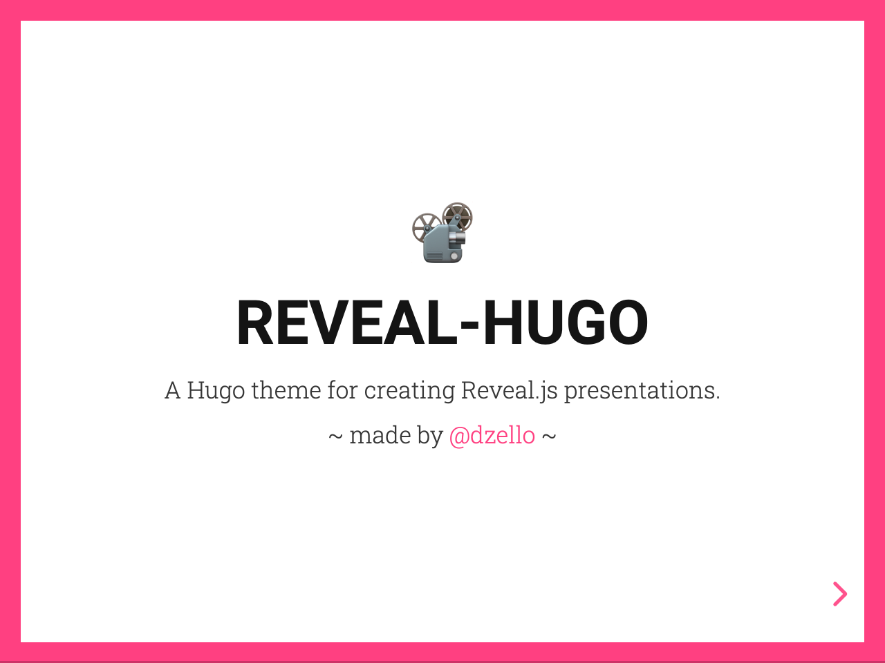 Reveal-Hugo screenshot