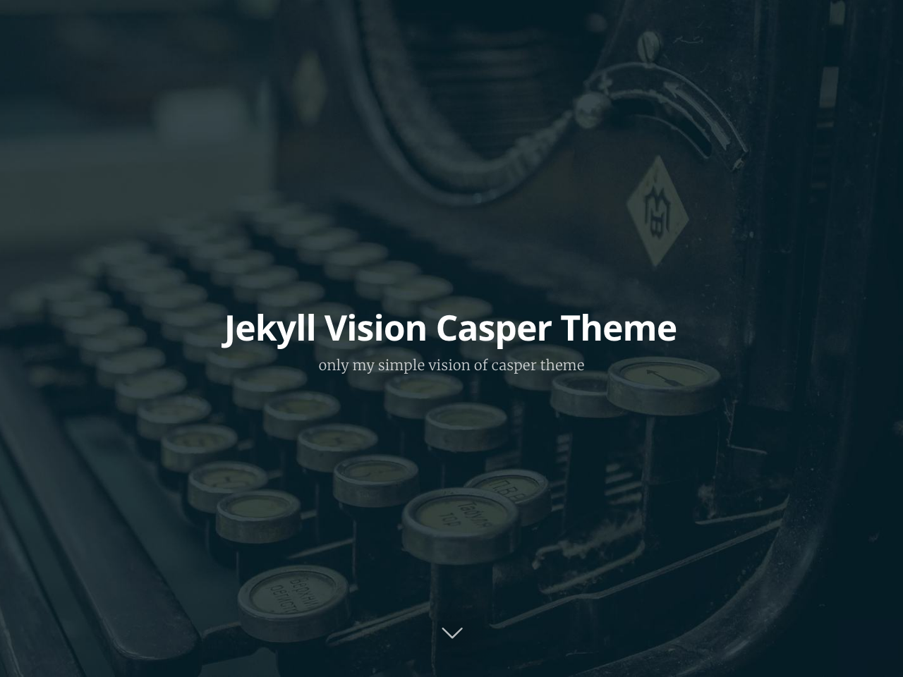 Jekyll Vision Casper Theme screenshot