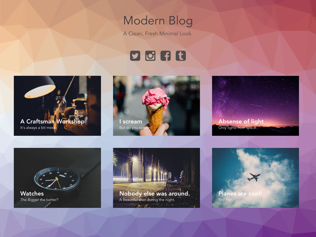 Modern Blog screenshot