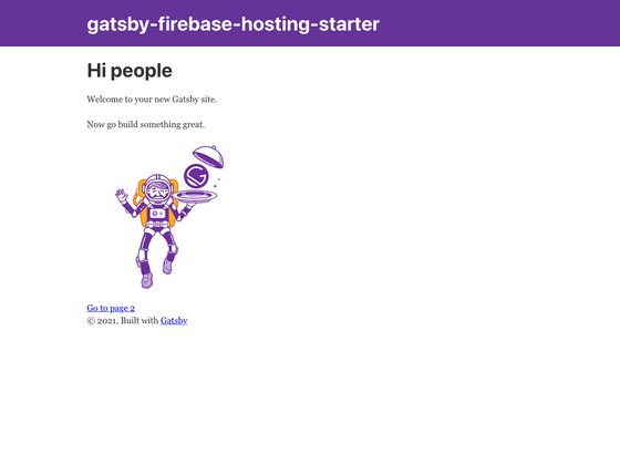 Gatsby Firebase Hosting Starter screenshot