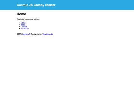 Cosmic Gatsby Starter screenshot