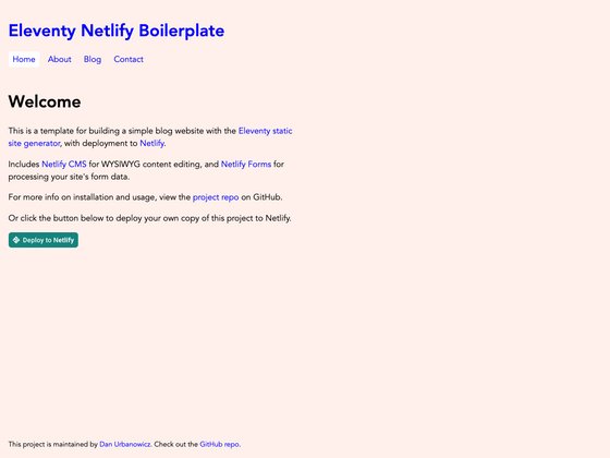 Eleventy DecapCMS Boilerplate screenshot