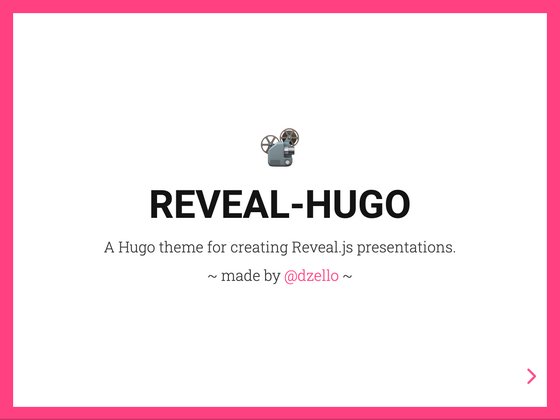 Reveal-Hugo screenshot