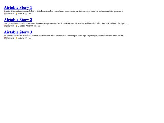 Gatsby Airtable Advanced Starter screenshot