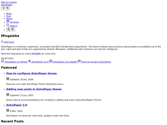 AstroPaper screenshot