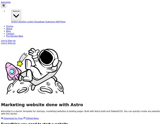 Astroship - Astro SAAS Starter screenshot