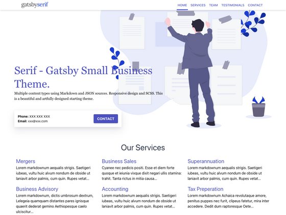 Gatsby Tailwind Serif screenshot