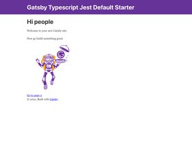 Gatsby Typescript Jest screenshot