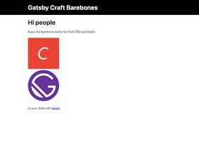 Gatsby Craftcms Barebones screenshot