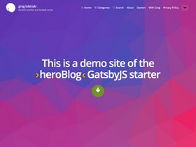 Gatsby Starter Hero Blog screenshot