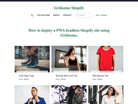 Gridsome Tailwind CSS Shopify Starter screenshot