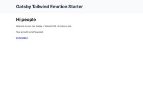 Gatsby Tailwind Emotion Starter screenshot