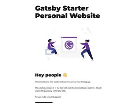 Gatsby Personal Starter Blog screenshot